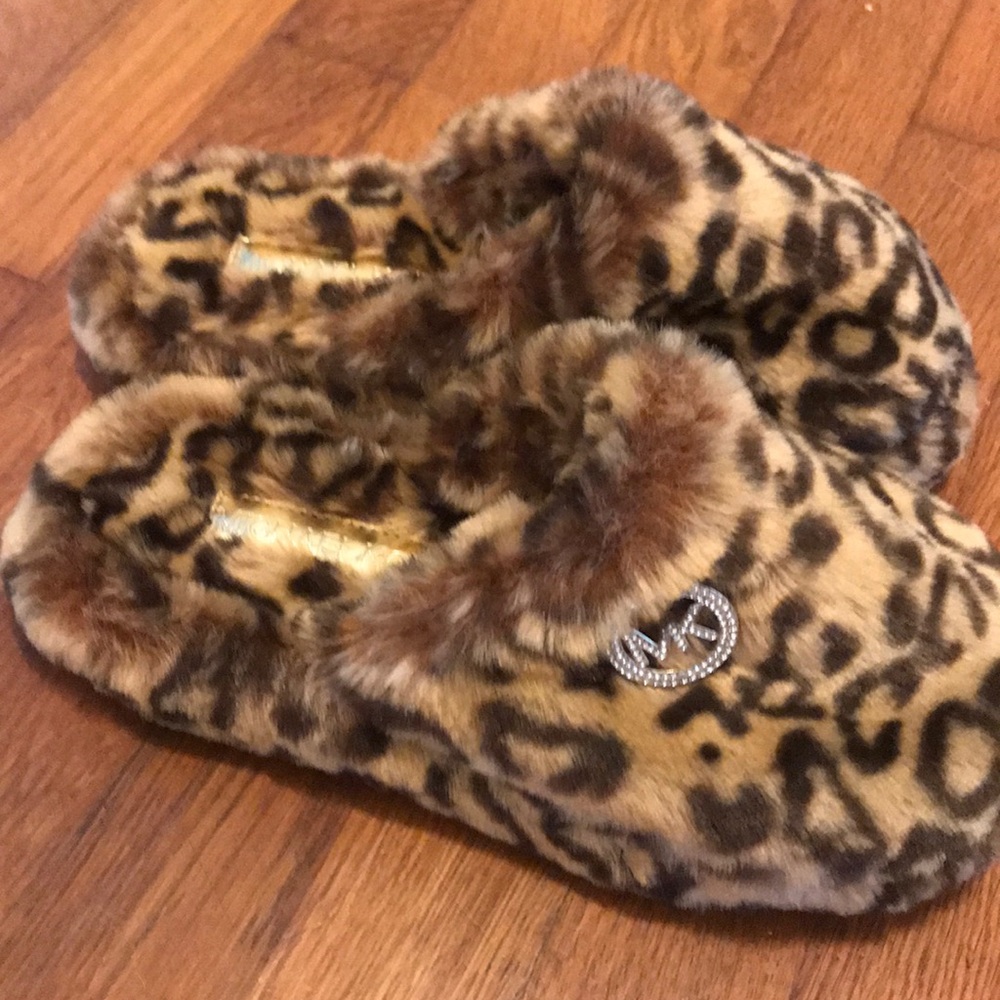 Michael Kors leopard slippers